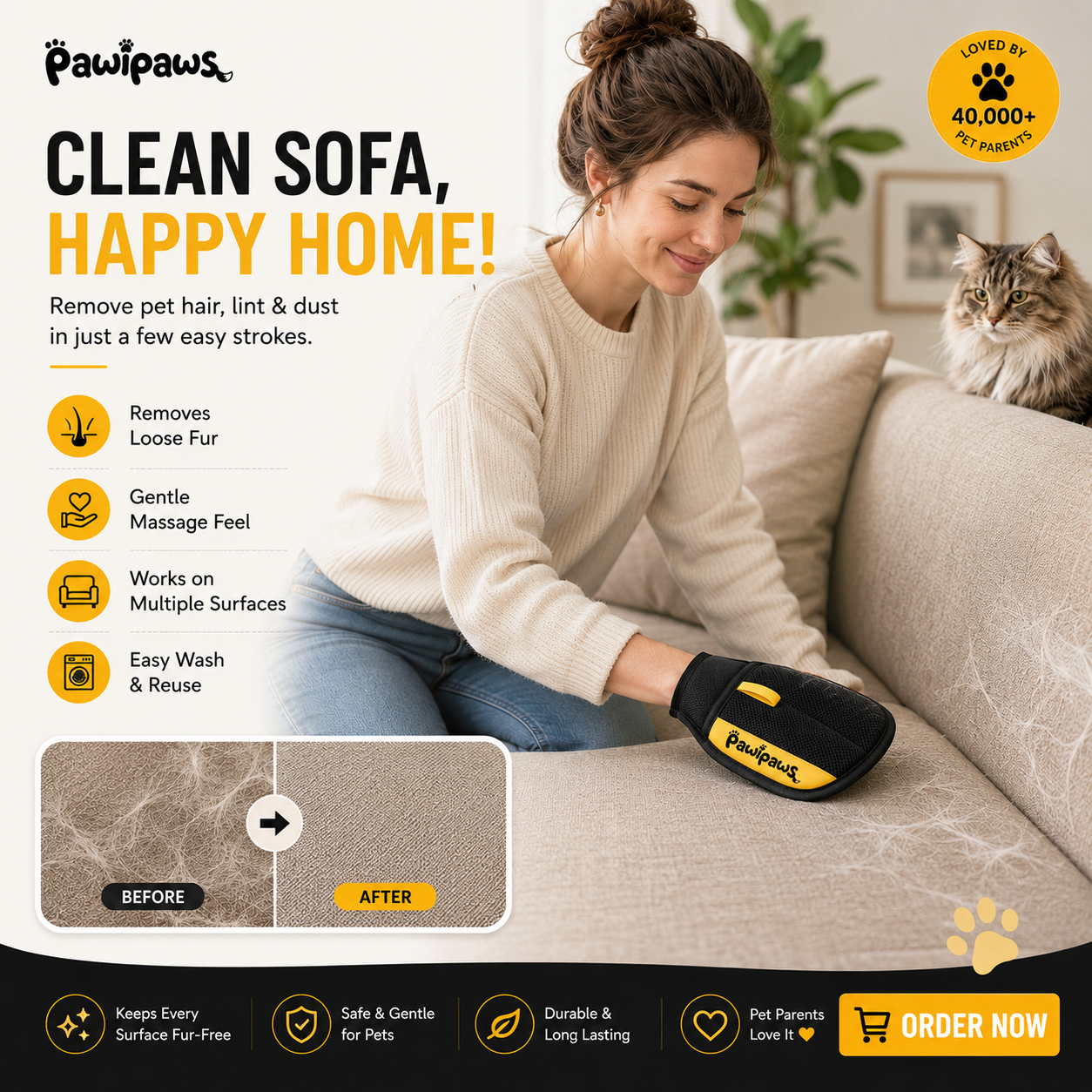 Pet Hair Cleaning Gloves