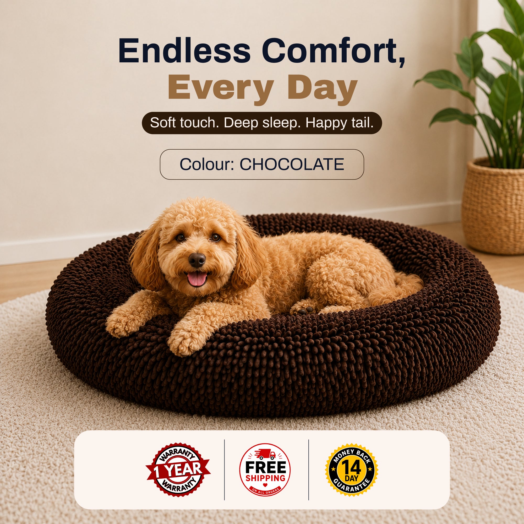 Pet Bed for Dogs & Cats