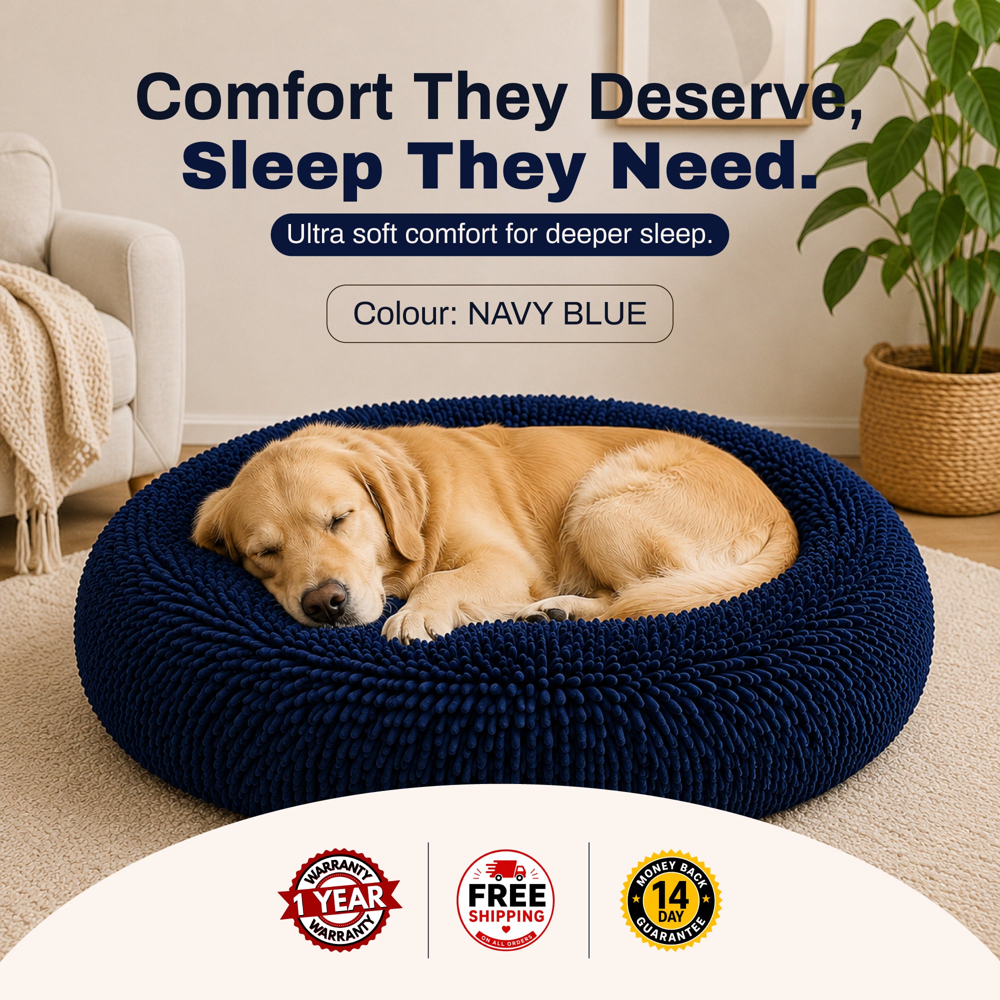 Pet Bed for Dogs & Cats