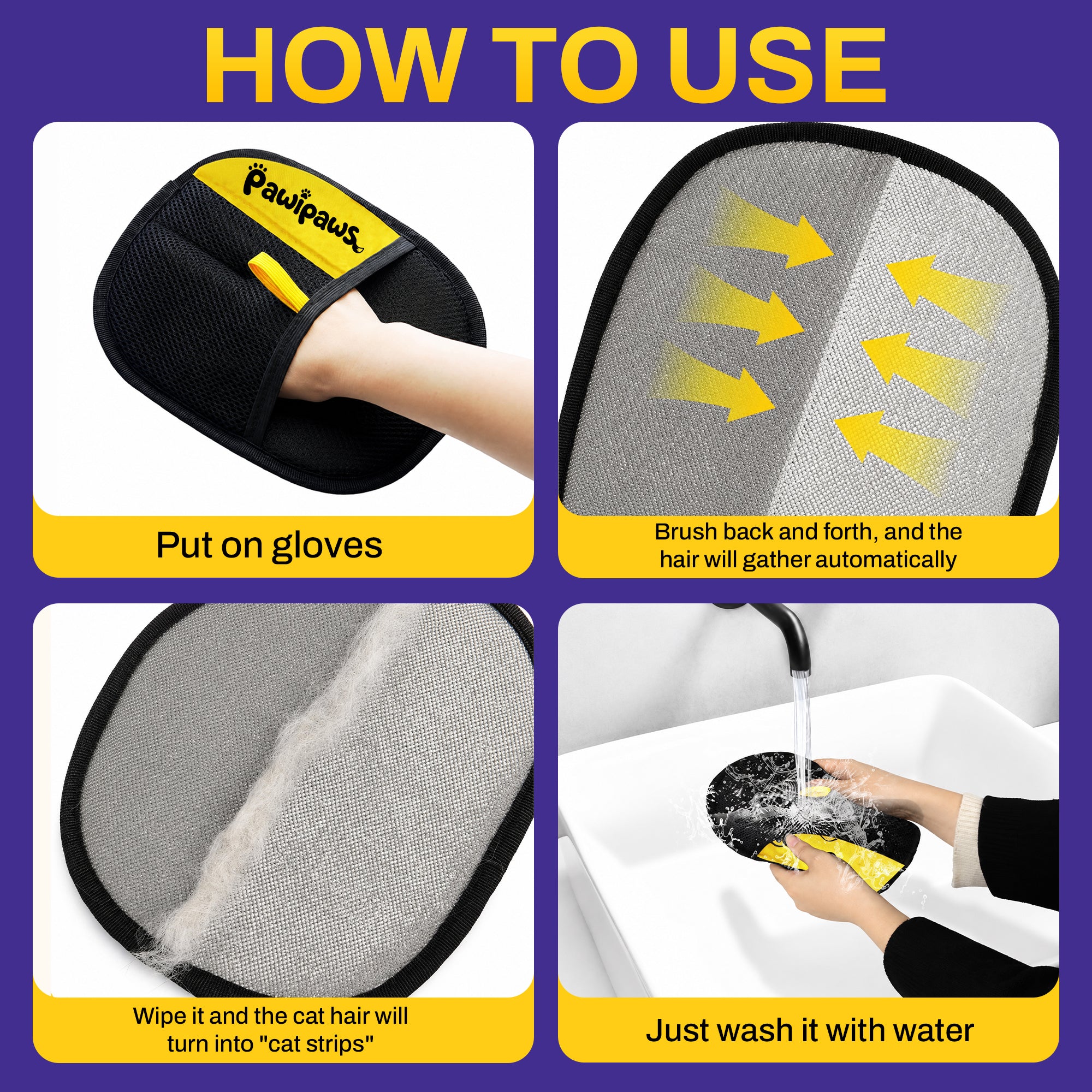 Pet Hair Cleaning Gloves