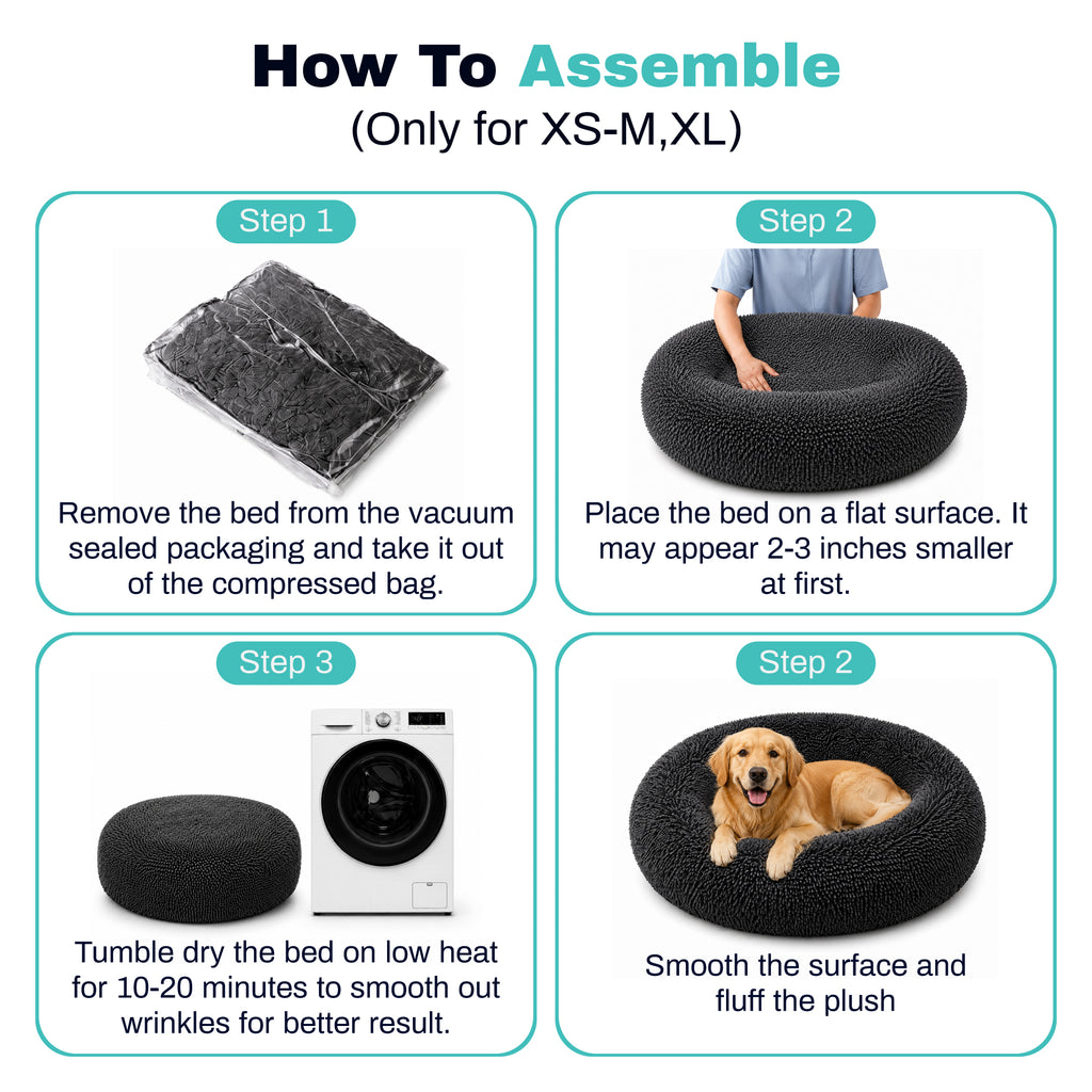 PawiPaws - Ultra Soft Calming Pet Bed for Dogs & Cats
