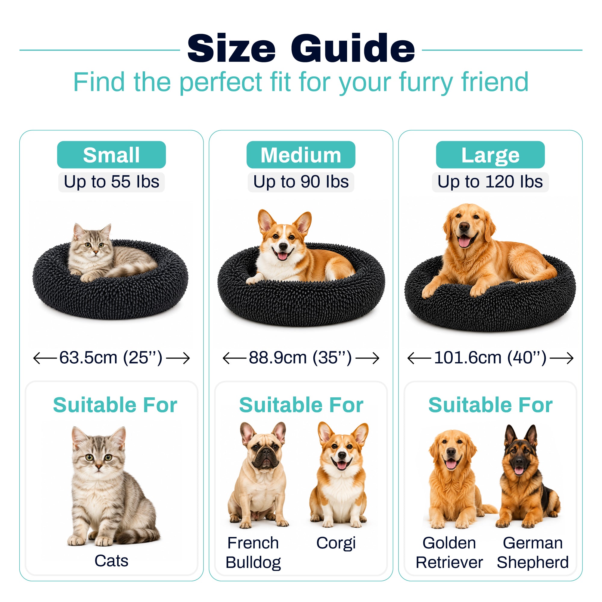 Pet Bed for Dogs & Cats