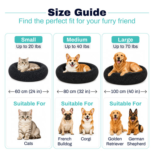 PawiPaws - Ultra Soft Calming Pet Bed for Dogs & Cats